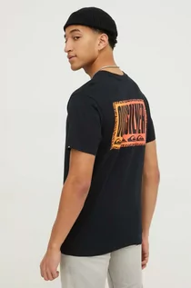 Koszulki męskie - Quiksilver t-shirt bawełniany męski kolor czarny z nadrukiem - grafika 1