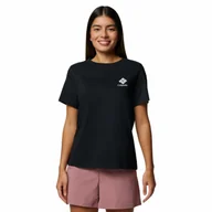 Koszulki i topy damskie - Damska koszulka Columbia Rolling Bend Graphic Short Sleeve black/stacked - L - miniaturka - grafika 1
