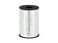 Balony i akcesoria - Party Deco Wstążka ozdobna do balonów - metaliczna - srebrna - 225 m. PRM5-018 - miniaturka - grafika 1