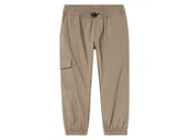 Spodnie i spodenki dla chłopców - lupilu® Spodnie cargo chłopięce termiczne (122/128, Beżowy) - miniaturka - grafika 1