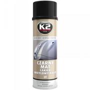 Kosmetyki samochodowe - K2 LAKIER FARBA CZARNY MAT AKRYL SPRAY 500ml - miniaturka - grafika 1