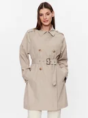 Płaszcze damskie - Geox Trencz Soleil W3522N-T2611 F5241 Brązowy Regular Fit - miniaturka - grafika 1