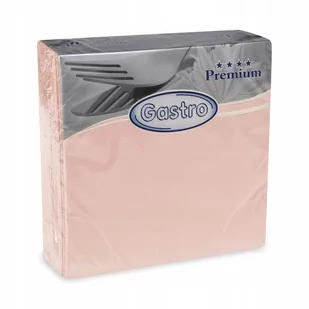 Serwetki flizelinowe premium różowe 40x40cm 50szt - Naczynia i sztućce jednorazowe - miniaturka - grafika 1