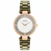 Zegarki damskie - Różowozłoty damski zegarek z zieloną bransoletą PACIFIC X6119-05 - miniaturka - grafika 1
