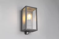 Lampy ogrodowe - Garonne kinkiet zewnętrzny elewacyjny z czujnikiem ruchu 1xE27 antracyt 201869142 - miniaturka - grafika 1