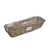 Skrzynie ogrodowe - DONICZKA KOSZ BALKONÓWKA DO NASADZEŃ KWIATOWYCH KWIATY ZIOŁA 44 cm - miniaturka - grafika 1