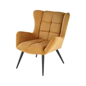 Fotele - Fotel Wypoczynkowy Byron Musztardowy Halmar - miniaturka - grafika 1