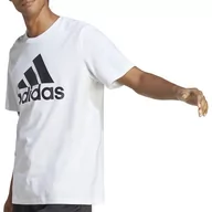 Koszulki męskie - Koszulka adidas Essentials Single Jersey Big Logo IC9349 - biała - miniaturka - grafika 1