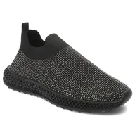 Półbuty damskie - Czarne Półbuty S.Barski Modne Wsuwane Obuwie Damskie - miniaturka - grafika 1