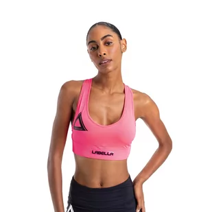 Biustonosz sportowy LABELLAMAFIA TOP HIGHLIGHT 2 PINK - Koszulki sportowe damskie - miniaturka - grafika 3