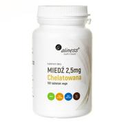 Suplementy naturalne - MedicaLine ALINESS Miedź chelatowana 2,5 mg 100 tabl - miniaturka - grafika 1