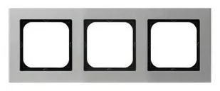 LEDart 3-krotna, pozioma i pionowa - Ospel SONATA R-3RA/35, aluminium, grubość 6 mm - Klawisze i ramki - miniaturka - grafika 1