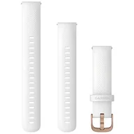 Akcesoria do smartwatchy - Garmin Pasek wymienny Quick Release 18 mm silikonový bílý přezka Rose Gold 010-12932-0F) - miniaturka - grafika 1