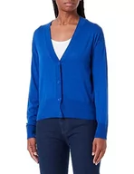 Swetry damskie - BOSS kardigan damski z dzianiny, Open Blue, XS - miniaturka - grafika 1