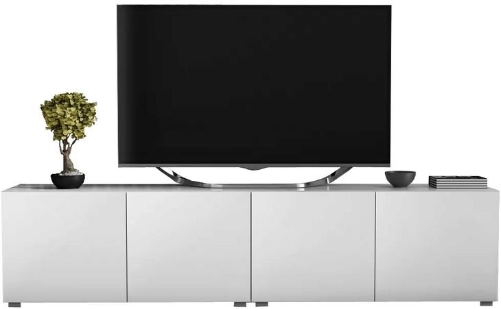 Szafka rtv pod telewizor 200cm 200 biała matowa stojąca wisząca