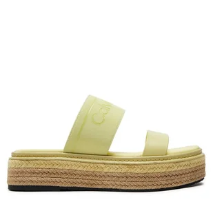 Klapki Calvin Klein Wedge Slide He HW0HW01966 Żółty - Klapki i japonki damskie - miniaturka - grafika 1