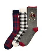Skarpetki dla dzieci - Polo Ralph Lauren Zestaw 3 par wysokich skarpet dziecięcych 444P03158001 Kolorowy - miniaturka - grafika 1