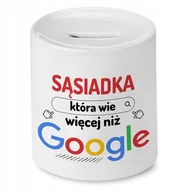 Skarbonki - Skarbonka Dla Sąsiadki na Urodziny na Prezent z Nadrukiem ze Zdjęciem + Opakowanie na prezent (wzór 03) - miniaturka - grafika 1