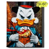 Malowanie po numerach - Obraz Malowanie po numerach NA RAMIE, 40x50, Duck i bitcoin | Oh Art! - miniaturka - grafika 1