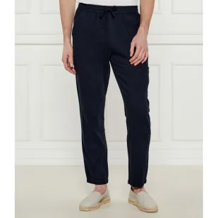 Guess Underwear Lniane spodnie FLUID Regular Fit - Spodnie męskie - miniaturka - grafika 1
