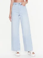Spodnie damskie - Calvin Klein Jeansy K20K205606 Niebieski Relaxed Fit - miniaturka - grafika 1