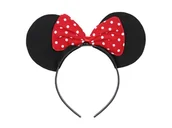 Dodatki do strojów karnawałowych - OPASKA MYSZKA PIANKOWA DUŻE GROCHY - miniaturka - grafika 1