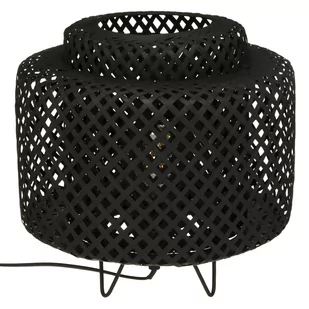 Lampa stołowa boho LIBY, bambusowa plecionka, Ø 25 cm - Lampy stojące - miniaturka - grafika 1