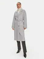 Płaszcze damskie - Calvin Klein Płaszcz wełniany K20K207089 Szary Oversize - miniaturka - grafika 1