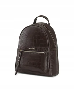 Plecak Damski do Pracy Miejski Elegancki PUCCINI Brązowy BK2241226P-2D - Torebki damskie - miniaturka - grafika 1