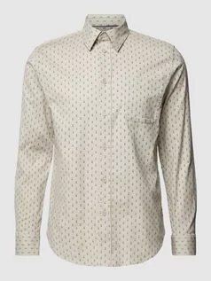 Koszule męskie - Koszula casualowa o kroju slim fit we wzory na całej powierzchni - grafika 1