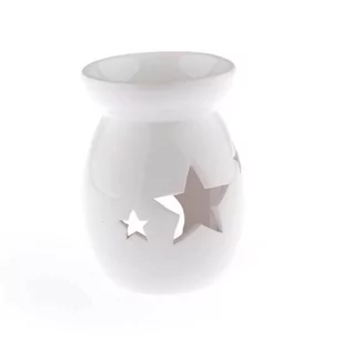 Dakls Kominek ceramiczny gwiazdy 9,8 x 14 x 9,8 cm (biały) - Świeczniki - miniaturka - grafika 1