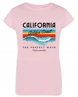 Koszulki i topy damskie - T-Shirt damski kolorowy nadruk California r.S - miniaturka - grafika 1