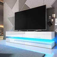 Szafki RTV - Szafka rtv ADMIRA kolor biały styl nowoczesny hakano - TVCABINET/VIV/ADMIRA/WHITE/LED/140X34 - miniaturka - grafika 1