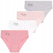 Majtki dla dzieci - Majtki Dziewczęce Figi Bawełniane w Serduszka Mix Kolor 4pak MORAJ 134-140 - Moraj - miniaturka - grafika 1