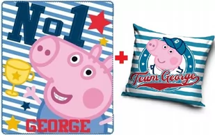 Kocyk Koc Polarowy + Poduszka Peppa George - Koce i narzuty dla dzieci - miniaturka - grafika 1