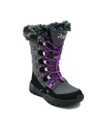 Kozaki damskie - Peek U Kozaki zimowe "Catwalk" w kolorze szaro-fioletowym - miniaturka - grafika 1