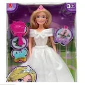 Lalki dla dziewczynek - Lalka księżniczka w sukni ślubnej 29cm - zabawka - miniaturka - grafika 1