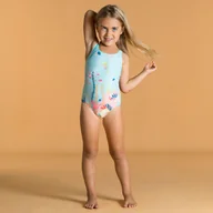 Stroje kąpielowe dla dziewczynek - Strój jednoczęściowy pływacki dla malucha Nabaiji Aquamarine - miniaturka - grafika 1
