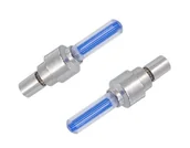 Akcesoria rowerowe - APTEL Wentyle świecące 2 SZT niebieskie - miniaturka - grafika 1