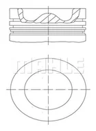 Silnik - akcesoria - Tłok Mahle 039 PI 00127 000 - miniaturka - grafika 1