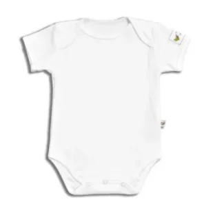 Nanaf Organic Basic, Body motylkowe z krótkim rękawem, białe - Body dla niemowląt - miniaturka - grafika 1