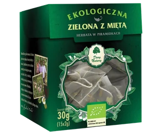 ZIELONA herbata z miętą w piramidkach DARY NATURY - Herbata - miniaturka - grafika 1