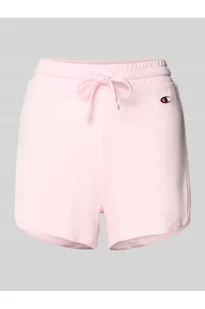 Szorty z dzianiny dresowej z detalem z logo - Champion - Spodnie sportowe damskie - miniaturka - grafika 1