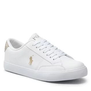 Buty dla dziewczynek - Sneakersy Polo Ralph Lauren - Theron IV RF103544 White/Gold - grafika 1