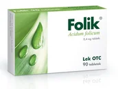 Witaminy i minerały - Polfa Folik 0,4mg 90 szt. - miniaturka - grafika 1
