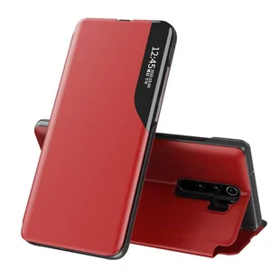 Eco Leather View Case elegancki futerał etui z klapką i funkcją podstawki Xiaomi Redmi Note 8 Pro czerwony - Etui i futerały do telefonów - miniaturka - grafika 1