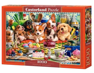 Puzzle 1000 Puppies Dessert CASTOR - Castorland - Puzzle - miniaturka - grafika 1