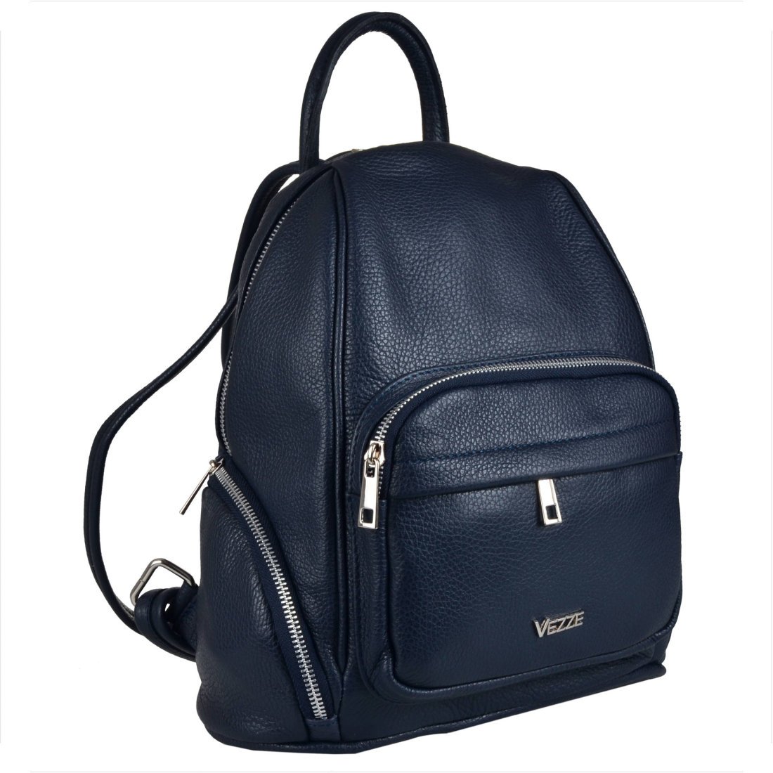 VEZZE Plecak skórzany granatowy rozmiar L