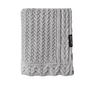 Kocyk merino PREMIUM - szare ciasteczko Lullalove - Koce i narzuty dla dzieci - miniaturka - grafika 1