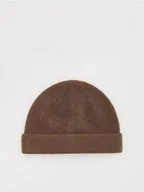 Czapki męskie - Reserved - Czapka beanie z domieszką wełny - brązowy - miniaturka - grafika 1